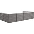 thumbnail image 3 of Meridian Furniture Quincy Sectionnel Modulaire en Velours Gris, 3 of 13