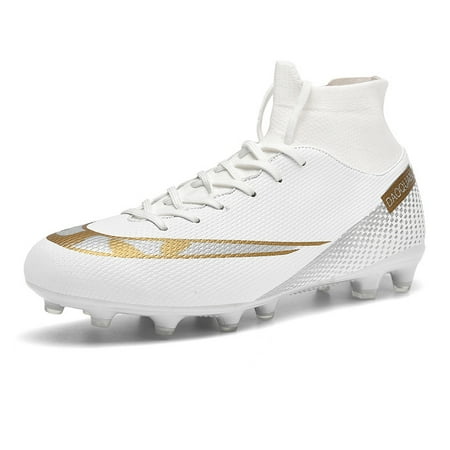 

Men s Cleats Artificial Ground Soccer Shoes High Top Pu Leather Training Shoes For Super Foot Bowl