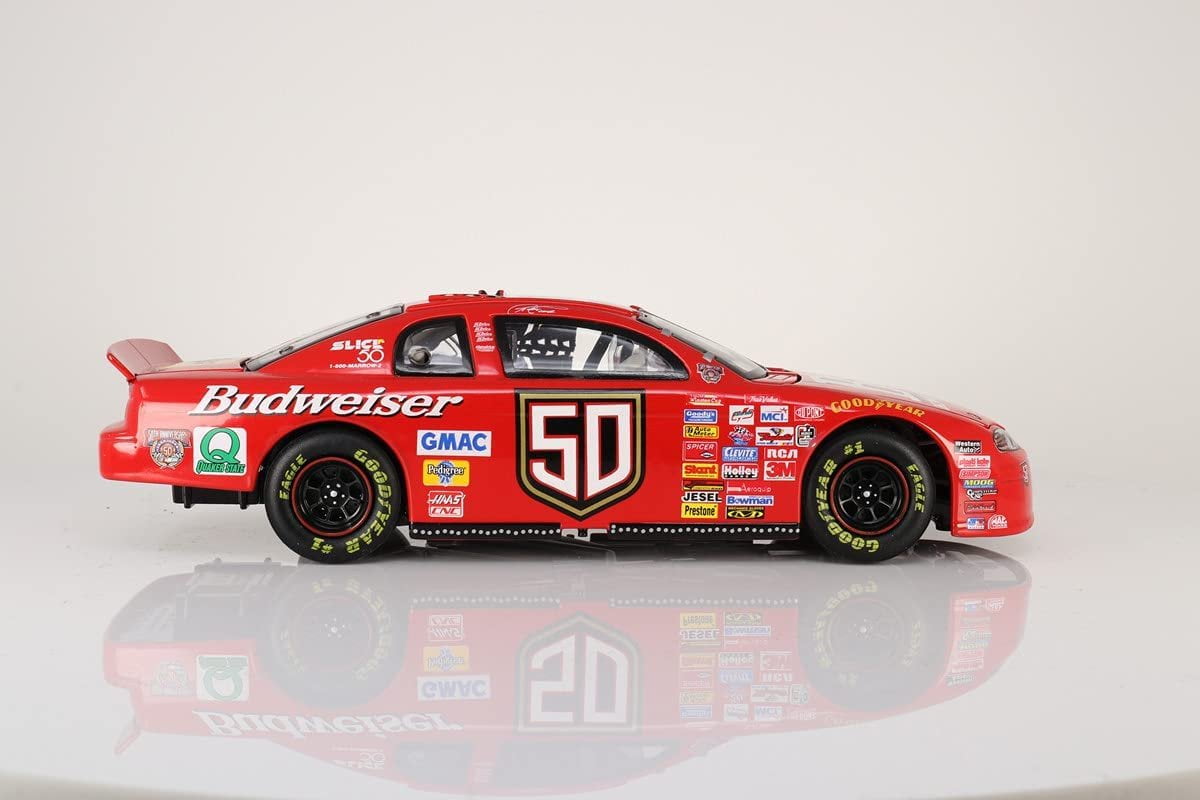 Racecar Model Ricky Craven #50 Budweiser 1998 Monte Carlo Elite 1 of 1,500  1/24 Scale diecast Model car-Collectible Display Racing Memorabilia-Limited 