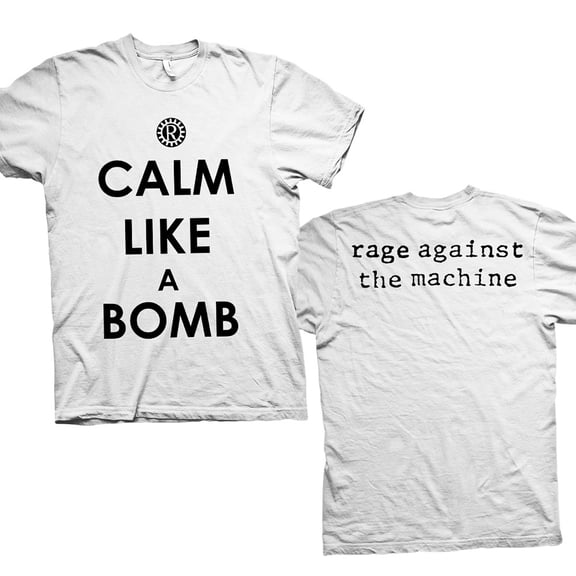 Rage Against The Machine Unisex T-Shirt Calm Like A Bomb (Back Print) (Small)