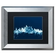 thumbnail image 3 of Trademark Fine Art "Philadelphia PA Skyline Navy" Canvas Art by Michael Tompsett, Black Matte, Silver Frame, 3 of 4