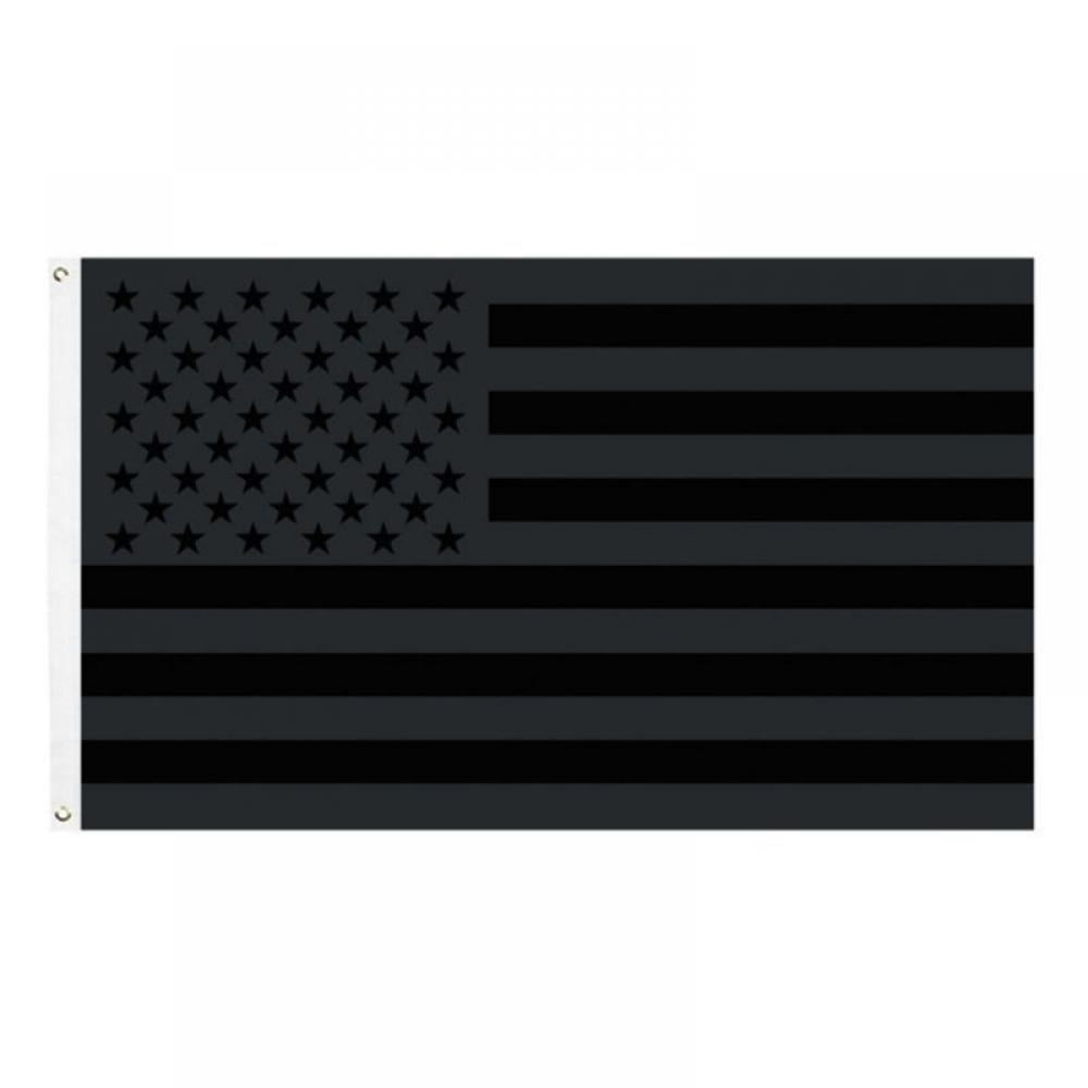 Black American Flag 3x5Ft –All Black US Flag Vivid Color,Sewn Stripes,Heavy 