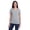 Gray, variant on Threadfast Apparel Ladies' Invisible Stripe V-Neck T-Shirt - 252RV