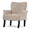 Beige, variant on Magshion Upholstered Armchair, Accent Chair with Wood Leg, Cotton-linen Single Sofa Chair with Tufted Back, for Living Room Bedroom, Dark Yellow