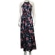 thumbnail image 3 of Vestido Halter 2305-2 Vestido largo con cuello halter sexy Vestido con abertura de encaje estampado Cgtredaw para Mujer Azul T XL, 3 of 8