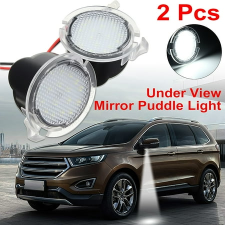 Non Puddle Light - 2Pcs White LED Side Mirror Puddle Light For F150 Edge Mondeo Explorer Taubus 2015up