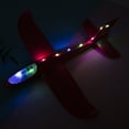 thumbnail image 4 of ALING 2 Pack 18.9" Airplane Toys Large Throwing Foam Plane Toys Throwing Outdoor Sports Airplane Toys LED Aircraft Toy Hand Throwing Airplane Model Toy for Boys Girls, 4 of 7