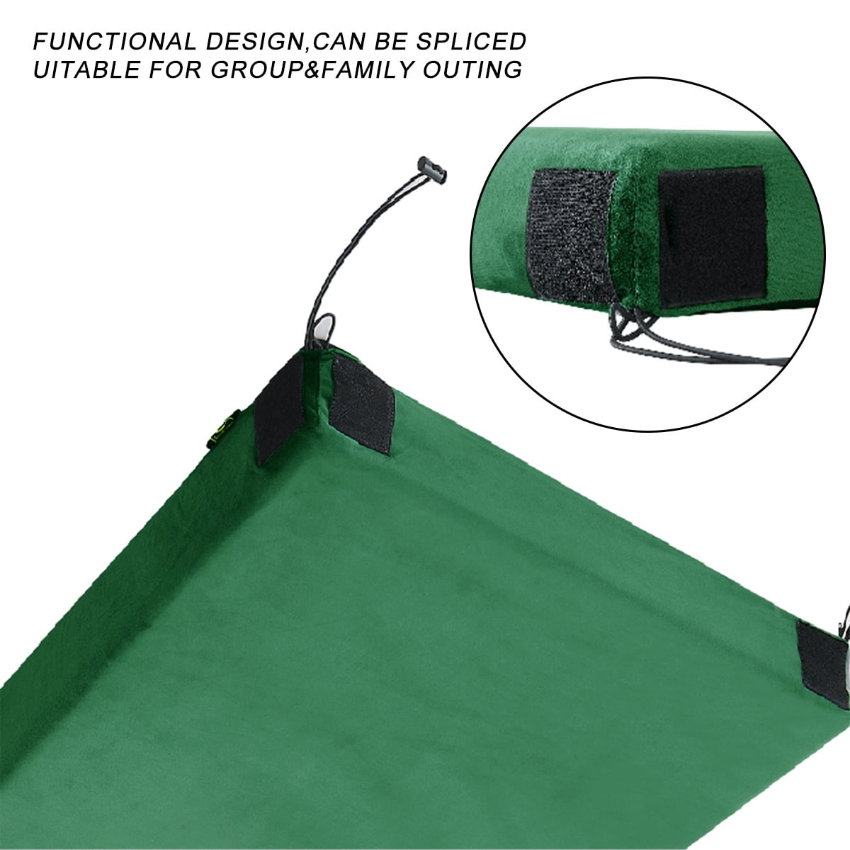 L'AGRATY 3" Memory Foam Camping Mattress Pad, Portable Sleeping Pad for Adult, Waterproof Roll Up Mattress for Travel Truck Bed Tent, Car Bed with Travel Bag, Twin, Green