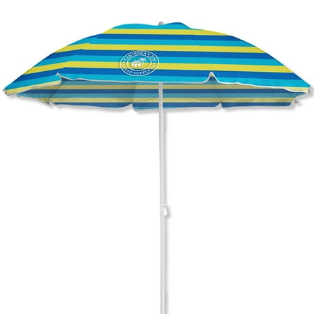 Caribbean Joe 6’ Beach Umbrella with UV Protection and Matching (Best Beach Umbrella Review Australia)