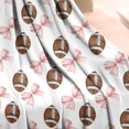 thumbnail image 4 of Baseball Bows Pattern Blanket,Comfortable Soft Flannel Throw Blanket,All Season,Warm Lightweight Blankets for Sofa Bed Couch Living Room Chair,50"x60", 4 of 4