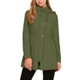 thumbnail image 2 of Fantaslook Fall Jackets for Women Hooded Windbreaker Water-Resistant Long Coat Outdoor Trench Coat with pockets, 2 of 8