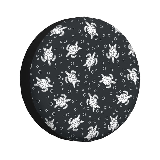 Fotbe Turtle Funda de Llanta de Repuesto con Estampado, Engrosada, Ajuste Universal para Jeep, Remolque, RV, SUV, Camión-15 inch