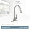 thumbnail image 4 of Moen 87912SRS Georgene Spot Resist Stainless 1-Handle Deck Mount Pull-Down Handle/Lever Commercial/Residential Kitchen Faucet (Deck Plate Included), 4 of 5