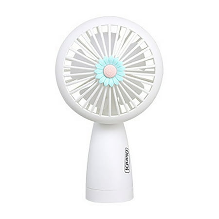

Porfeet Cooling Fan Multi-purpose Soft Night Light Rechargeable Cartoon Flower Outdoor Handheld Mini Portable Fan for Classrrom