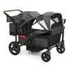 Voya Quad Stroller Wagon by Radio Flyer, Gray, Premium 4-Seat for Babies and Kids 6 Months and up