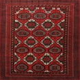 thumbnail image 1 of Ahgly Company Machine Washable Indoor Square Traditional Dark Brown Area Rugs, 3' Square, 1 of 7