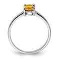 thumbnail image 2 of Auriga Fine Jewelry 925 Sterling Silver Rhodium Citrine Engagement Ring Size 8 for Women, 2 of 8