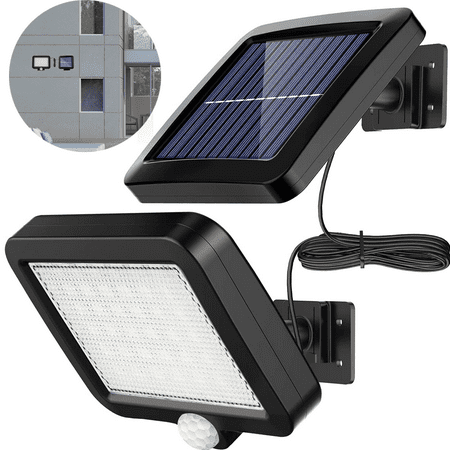 

Solar Lights Outdoor Motion Sensor 56 LED Solar Outdoor Lights with Remote Control IP65 Waterproof Dusk to Dawn Outdoor Wall Light Cable for Porch Patio Barn Garden