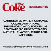 Diet Coke Soda Pop Bottle, 2 Liters