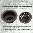 thumbnail image 6 of Westbrass 3-1/2" Wing Nut Twist Style Kitchen Drain Basket Strainer, Oil Rubbed Bronze, 6 of 16