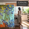 thumbnail image 4 of Red Lantern 6 ft. Tall Double Sided Works of Van Gogh Canvas Room Divider - Irises/Starry Night Over Rhone, 4 of 7