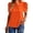 Orange, variant on Womens Tops Dressy Casual Blouses Summer Spring Clothes Mock Neck Short Sleeve Shirts Business Work Fall Outfits