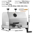 thumbnail image 4 of KFFKFF Industrial Sugarcane Juice Press, 110LBS/H Output Sugarcane Juice Maker with Trio Stainless Steel Rollers and 2.4" Broad Inlet, Manual Sugarcane Juice Extractor for Business/Home Use, 4 of 9