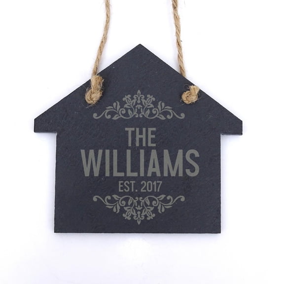 Darling Souvenir MADE WITH LOVE Personalized Home Owner First Home Slate Engraved Christmas Ornament With String Custom Housewarming Gift