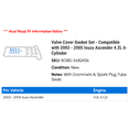 thumbnail image 2 of Valve Cover Gasket Set - Compatible with 2003 - 2005 Isuzu Ascender 4.2L 6-Cylinder 2004, 2 of 2