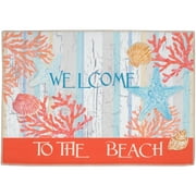 Welcome to the Beach Olivia's Home Accent Multi-Colored Washable Rug Size: 22" x 32" - PR2-AT5000