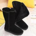 thumbnail image 4 of Ecelen Women's Winter Ankle Boots Plush Lined Side Zip Warm Platform Ankle Boots With Plush Lined Thfru22, 4 of 5