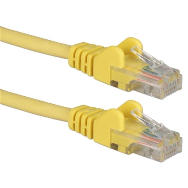 Cordon Patch Jaune Moulé Flexible CAT6 25 Pieds