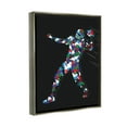 thumbnail image 3 of Stupell Industries Football Player Abstract Pattern Graphic Art Luster Gray Floating Framed Canvas Print Wall Art, Design by Arrolynn Weiderhold, 3 of 6