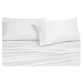 thumbnail image 1 of Royal's Solid White 300-Thread-Count 4pc King Waterbed-Sheets 100-Percent Cotton, Sateen Sheet Set, 1 of 2