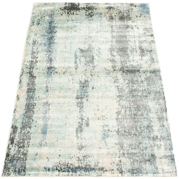 ECARPETGALLERY Tapis Métier Main pour Salon, Salle à Manger et Chambre à Coucher Transitionnel Collection Galleria 5'0" x 7'8" en Gris