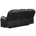 thumbnail image 6 of Modern Black Faux Leather Power Recliner Set with Bluetooth Speakers and LED Lighting, 6 of 8