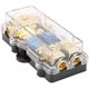 thumbnail image 1 of Bloque de distribución de energía de 60 A, 1 entrada y 2 salidas, resistente al calor, divisor de audio para coche, portafusibles para amplificador estéreo., 1 of 5