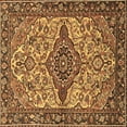 thumbnail image 1 of Ahgly Company Indoor Square Medallion Brown Traditional Area Rugs, 3' Square, 1 of 4