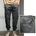 thumbnail image 5 of Pantalon Cargo pour Hommes / Mode Homme Ample Grande Taille avec Poches, Lacets, Taille Élastique, Pantalon Utilitaire Décontracté pour Hommes avec Réglable, 5 of 5