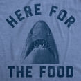 thumbnail image 2 of Mens Here for The Food T Shirt Funny Shark Novelty Great White Graphic Tee Graphic Tees, 2 of 9