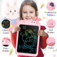 thumbnail image 3 of Tableta de escritura LCD XCF de 10,5 para niños de 2 a 7 años conejo rosa grande, 3 of 4