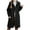 Black, variant on Girls Wool Dress Coat, Fall Winter Notch Lapel Single Breasted Long Trench Coat with Pockets, Warm Pea Coat Jacket (White, 4-5 Years)