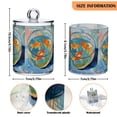 thumbnail image 5 of Yayeee 2 Pack Qtip Holder Bathroom Cotton Swab Canister with Lid Clear Dispenser Set, Art Goldfish, 5 of 6