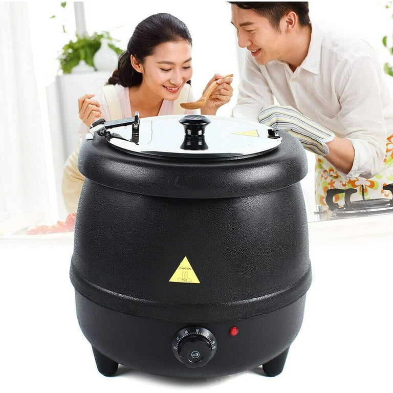  304 Stainless Steel Soup Kettle Food Buffet Warmer Machine, 10L  Electric Portable Design Soup Warmer Pot, for Restaurant Gravy and Soup,Red  : Home & Kitchen