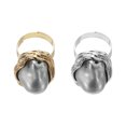thumbnail image 1 of Pearl Ring for Women Adjustable Faux Pearl Finger Ring Open Vintage Statement Stacking Jewelry, Gray, 1 of 6