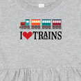 thumbnail image 4 of Inktastic I Love Trains Girls Baby Dress, 4 of 5