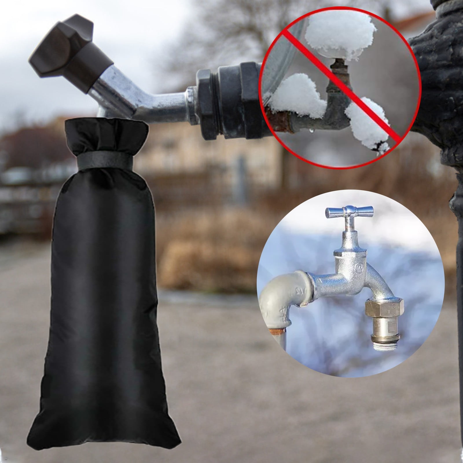 Outside Faucet Covers for Winter Outdoor Faucet Cover Socks for Winter Freeze Protection Insulated Faucet Cover Spigot Cover for Winter Anti-Rust and Antifreeze 