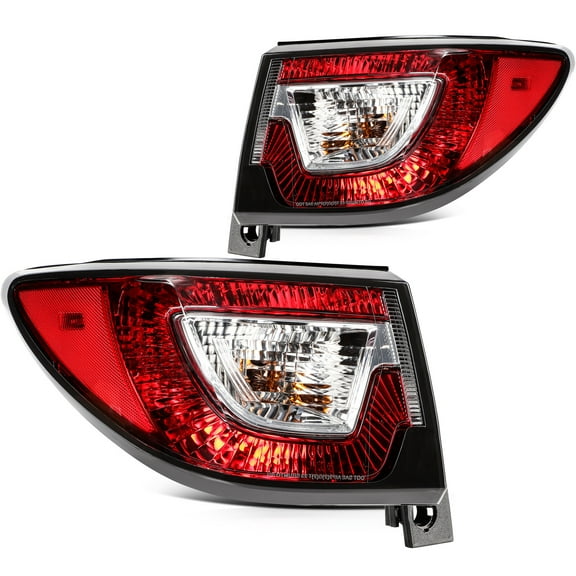 cciyu Pair Headlight Assembly fit For Chevrolet Traverse 2013-2017 Red Housing Clear Lens Driver & Passenger Side 84266020 23301757