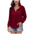 thumbnail image 3 of Ropa de otoño para mujer,Suéter con capucha y cuello en V para mujer, cierre de solapa con hebilla, manga larga, informal, para uso diario en primavera, sopatenor, 3 of 4