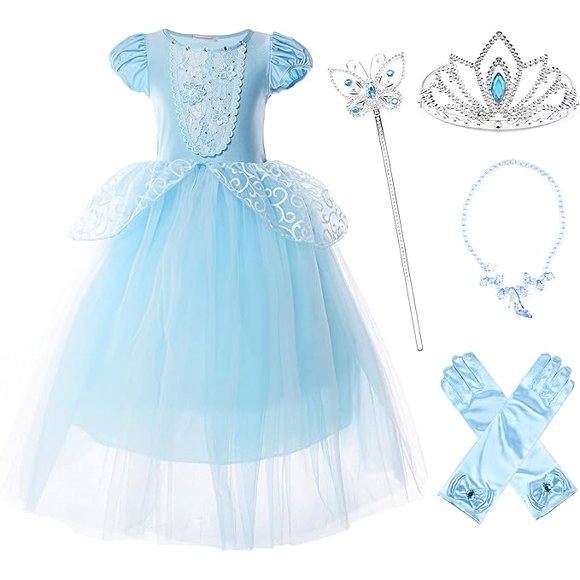 Cinderella Dress Tulle Princess Costume Fancy Dress Girls